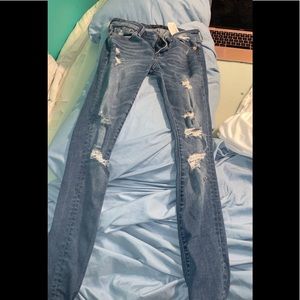 Ripped dark washed jeans